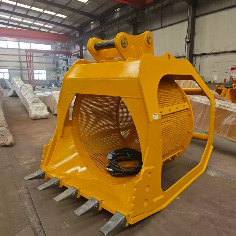 Balde de peneiramento rotativo para dragagem e construção